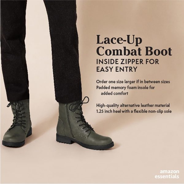 Women's Lace-Up Combat Boot - Image 2