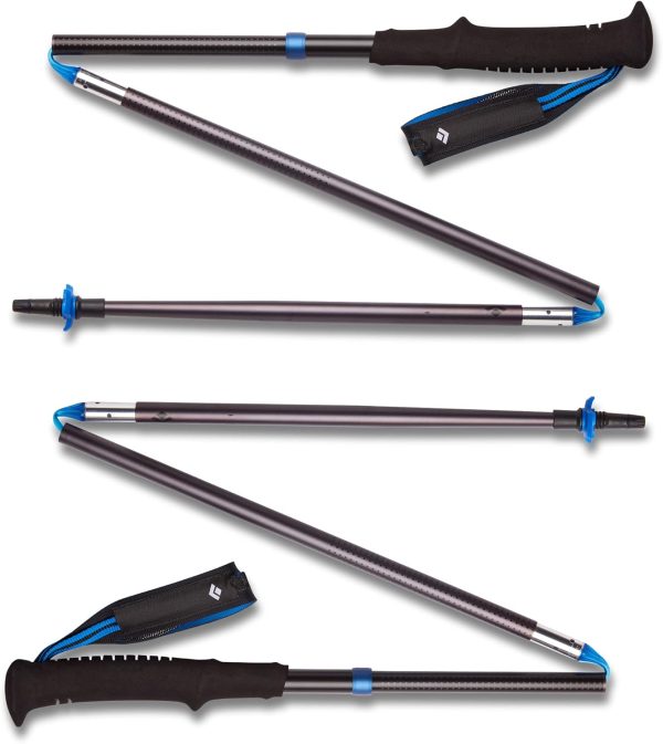 Black Diamond Distance Z Trekking and Running Poles, Pair of Foldable, Lightweight, Fixed Length Aluminum Hiking Poles