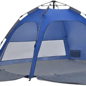 Camping Tent, 2 Person Instant Pop Up Water Resistant Three Layer Automatic Dome Tent, Large Lightweight 2 Seasons, Backpacking Tent for Camping and Beach Extensible Porch Two mesh Doors