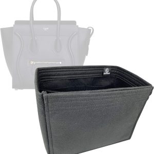 Premium Bag Organizer for Celine Micro Luggage Bag (Handmade/20 Color Options) [Purse Organiser, Liner, Insert, Shaper]