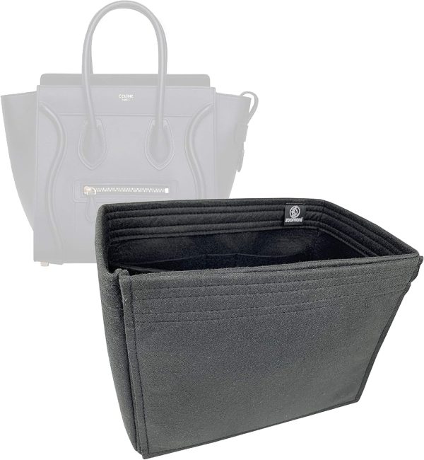 Premium Bag Organizer for Celine Micro Luggage Bag (Handmade/20 Color Options) [Purse Organiser, Liner, Insert, Shaper]