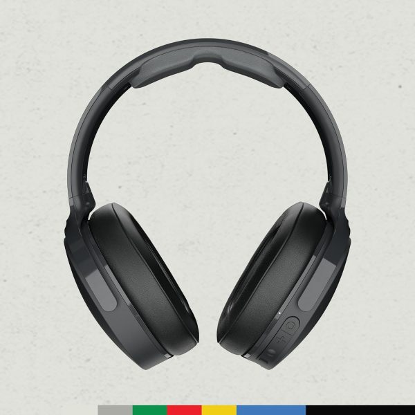 Skullcandy Hesh ANC Over-Ear Noise Cancelling Wireless Headphones with Charging Cable, 22 Hr Battery, Microphone, Works with iPhone Android and Bluetooth Devices - True Black - Image 2