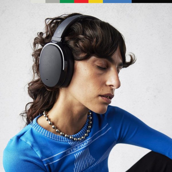 Skullcandy Hesh ANC Over-Ear Noise Cancelling Wireless Headphones with Charging Cable, 22 Hr Battery, Microphone, Works with iPhone Android and Bluetooth Devices - True Black - Image 5