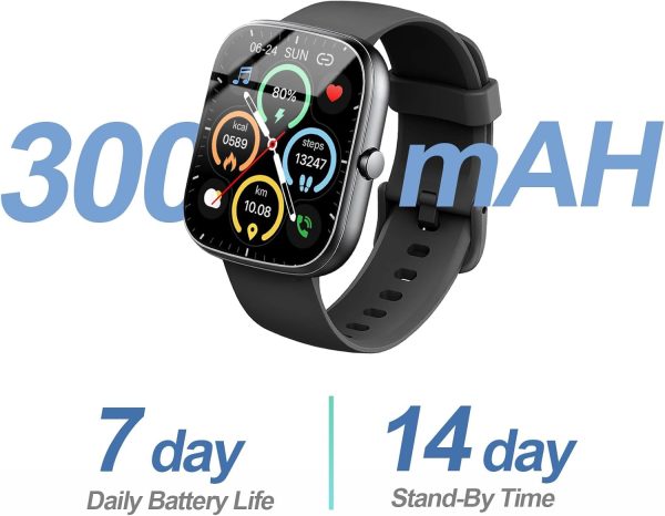 Smart Watch, 1.91" Smartwatch for Men Women (Answer/Make Call), Fitness Tracker with 100+ Sport Modes, IP68 Waterproof, Heart Rate/Sleep Monitor, Spo2, Pedometer, Activity Tracker for Android iOS - Image 6